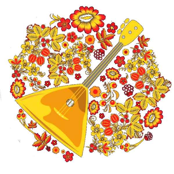 Балалайка рисунок цветной