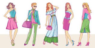 Раскраска одежда модная