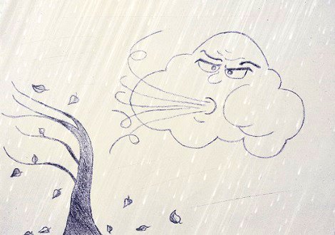 Рисунок на тему ветер