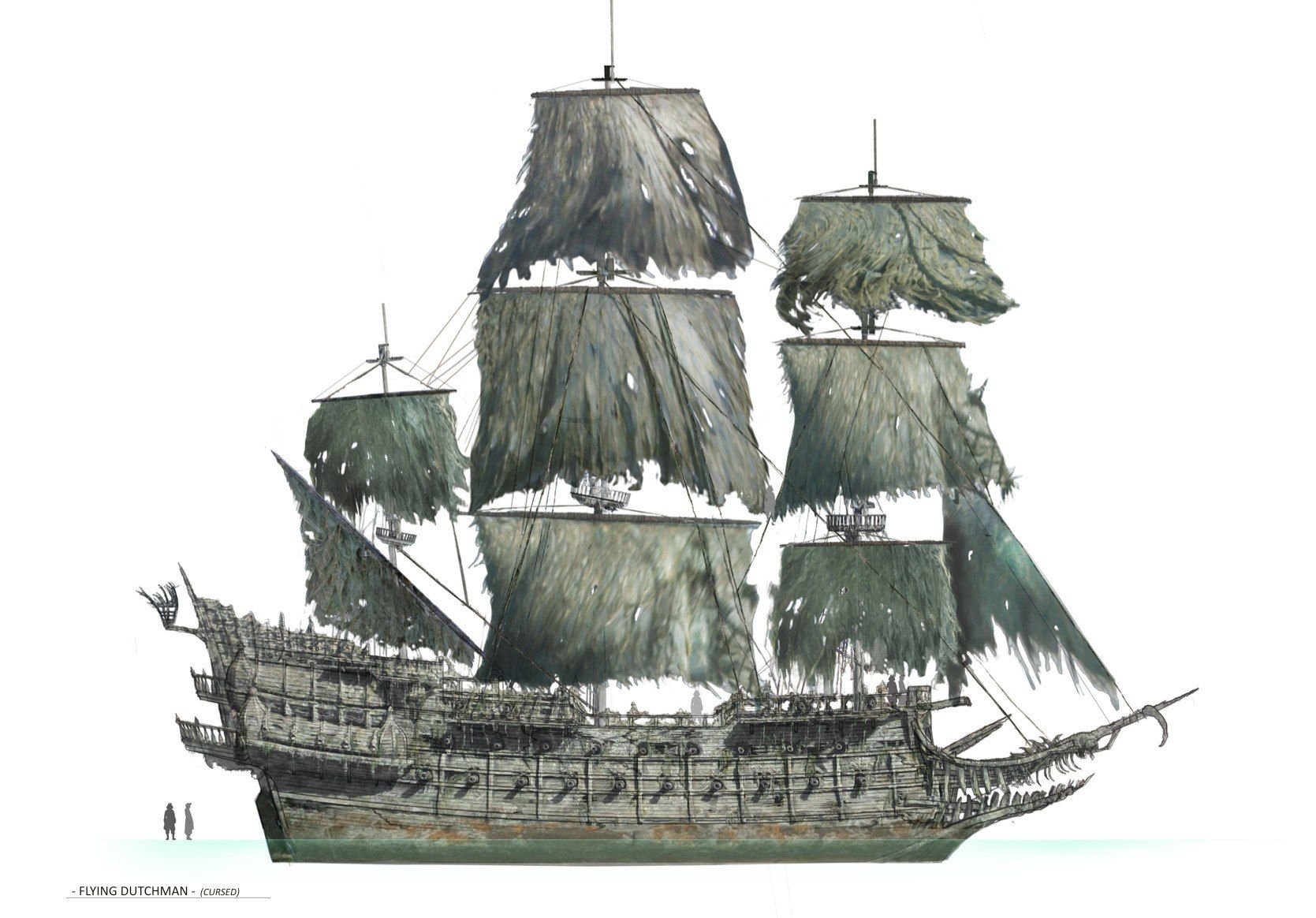 Летучий голландец корабль пираты Карибского моря