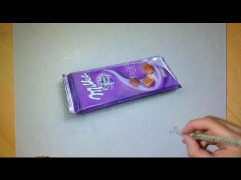 Нарисовать шоколадку Милка