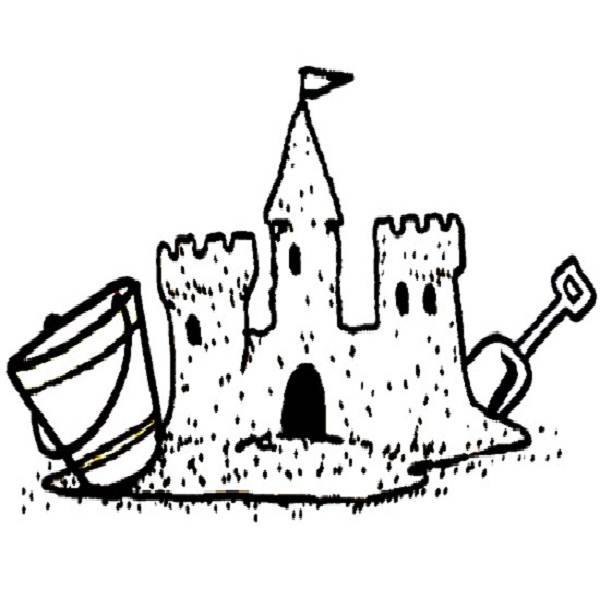 Рисование песочные замки