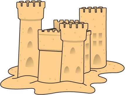 Песочный замок рисунок маленький