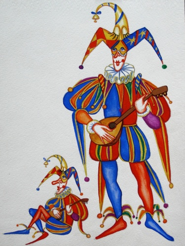 Эскиз костюма шута