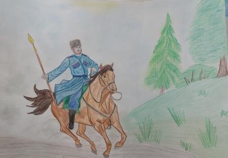 Рисунок на тему Славься казачество