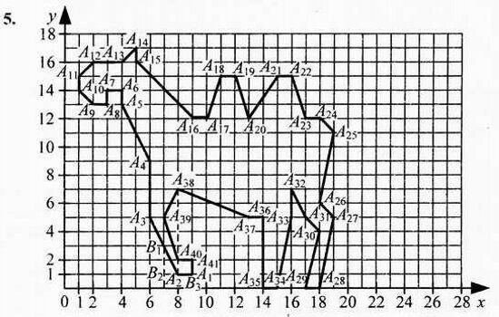 Задачи на координаты 4 класс