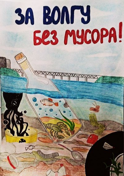 Загрязнение воды плакат