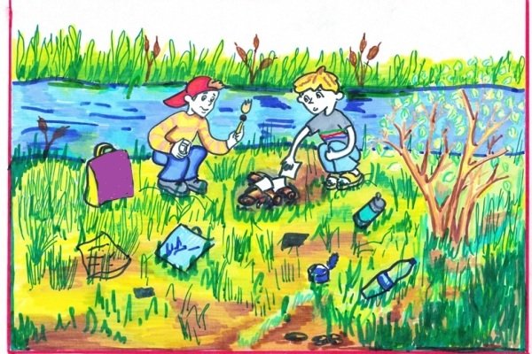 Рисунок на тему водоемы