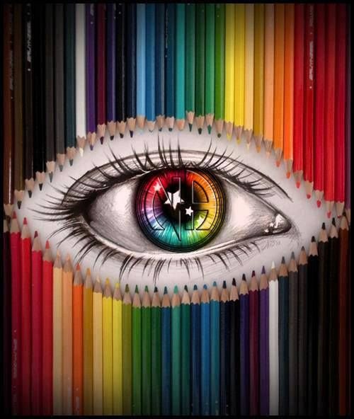Радужные глаза арт