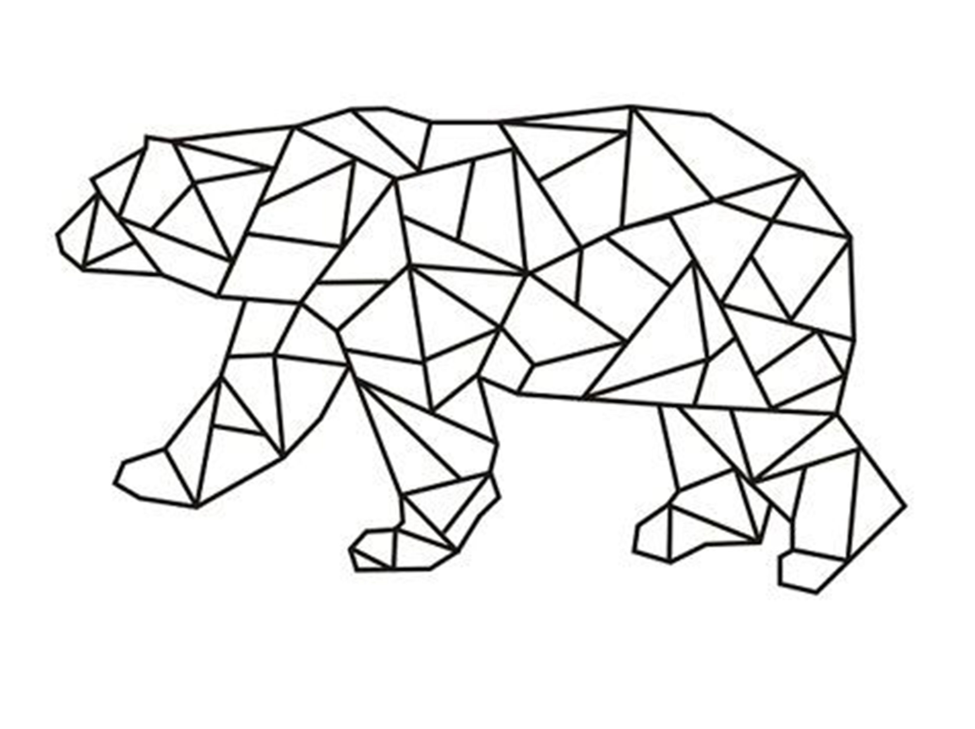 Геометрическое рисование медведя