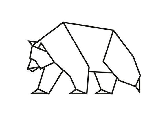 Дикие животные из геометрических фигур