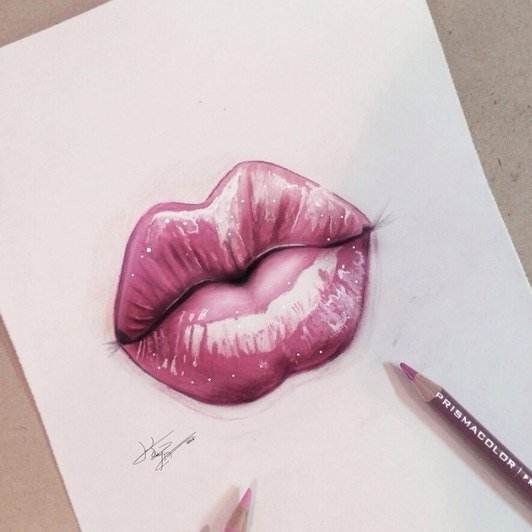 Губы тату эскиз