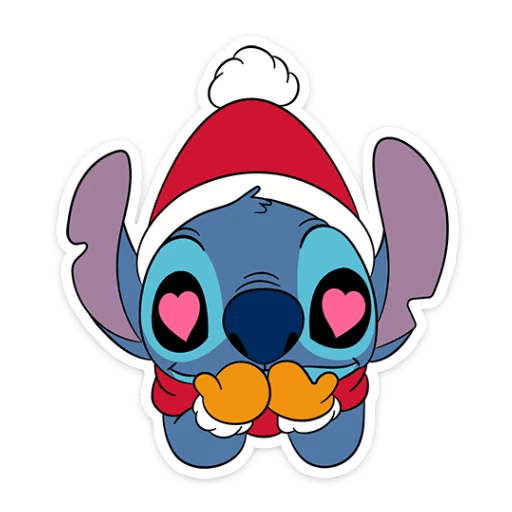 Стикеры Стич новый год