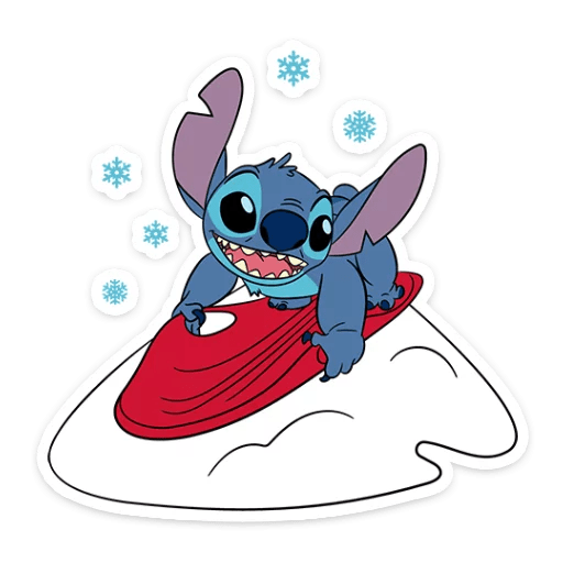 Стикеры Стич новый год