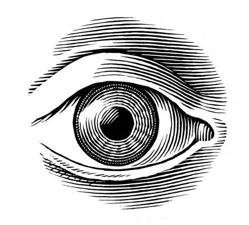 Глаз линогравюра