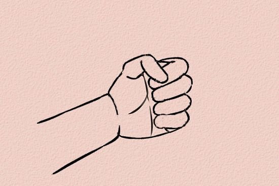 Кулак референс сбоку