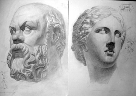 Афродита голова гипсовая МАРХИ