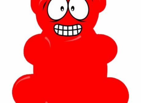 ЖЕЛЕЙНЫЙ медведь Валера на белом фоне