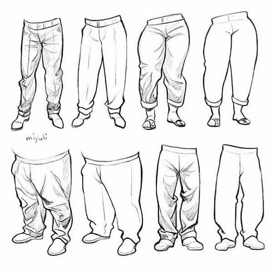 Штаны сзади референс