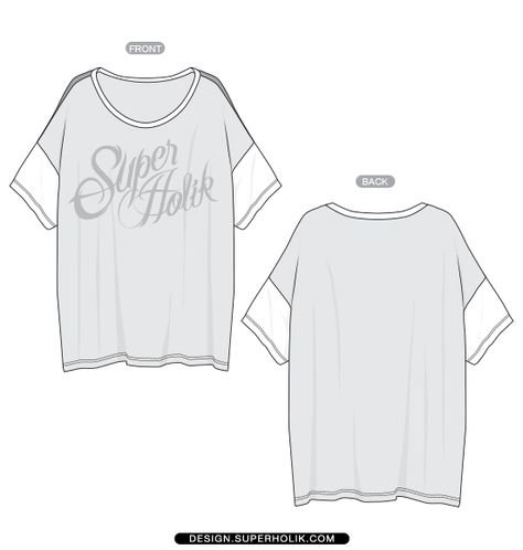 Эскиз футболки оверсайз