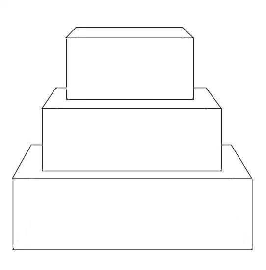 Макет квадратного торта