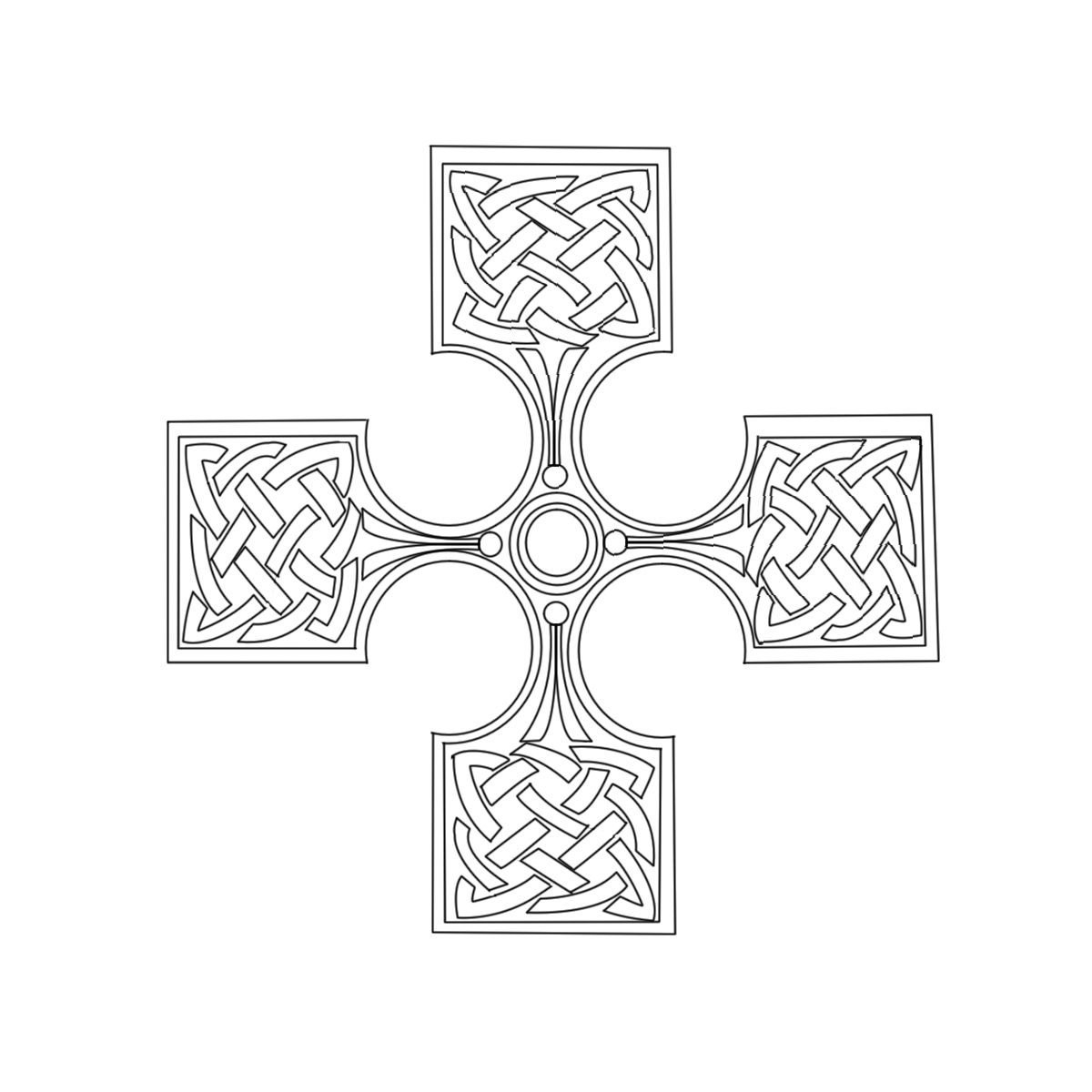 Кельтский крест квадратный