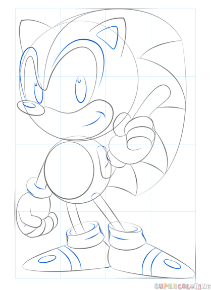 Уроки рисования Соника