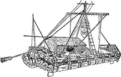 Плот кон Тики рисунок