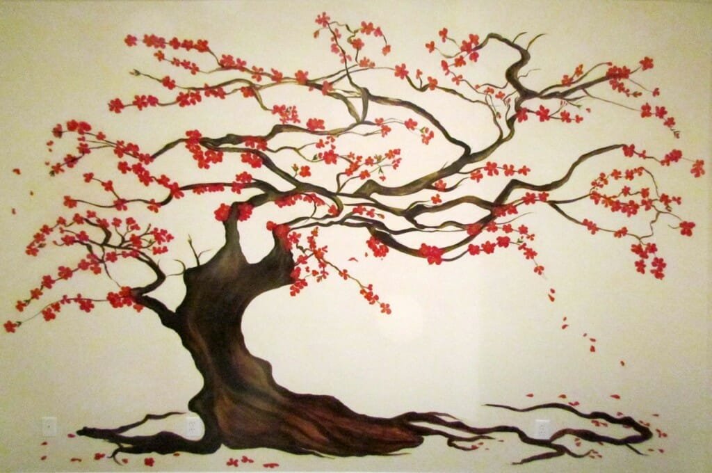 Как нарисовать дерево сакуры. Сакура референс дерево. Сакура дерево эскиз. Картины в японском стиле. Дерево в японском стиле.
