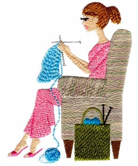 Вязальщица рисунок