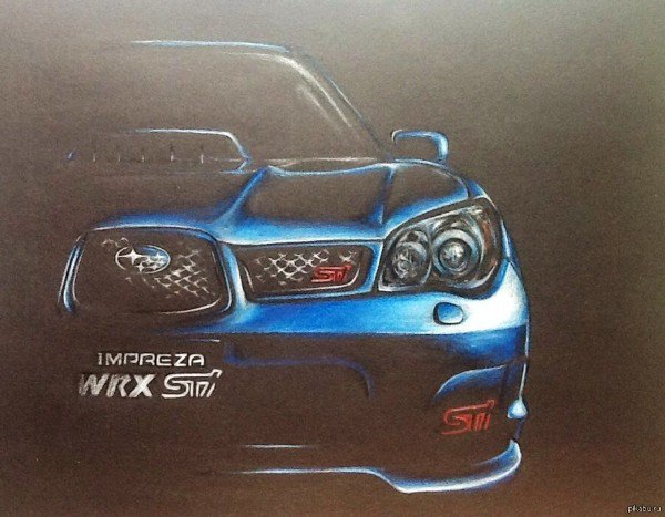 Субару рисунок