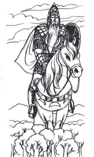 Иллюстрация к былине Святогор богатырь для детей