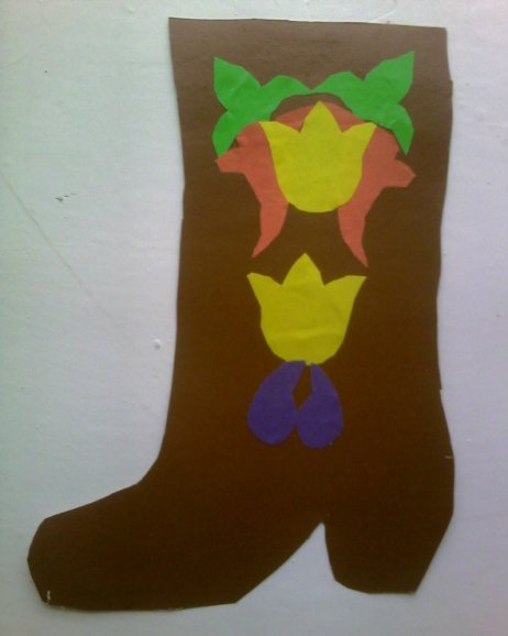 Аппликация сапожок