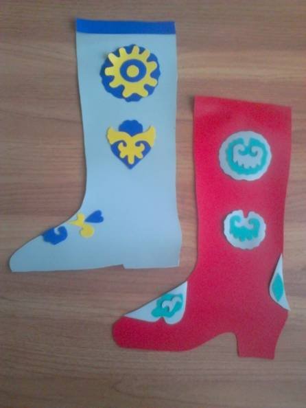 Аппликация татарский сапог ичиги