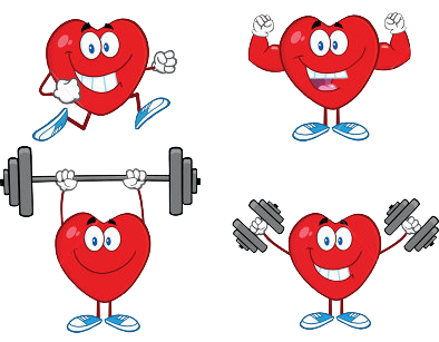 Сердечко занимается спортом