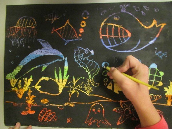 Гравюра в технике граттаж