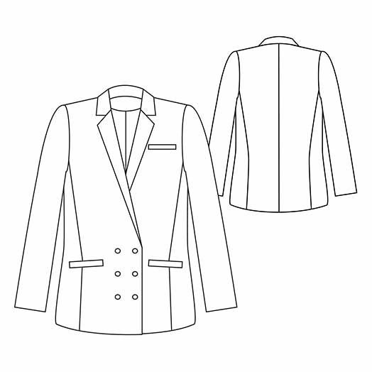 Эскиз жакета женского