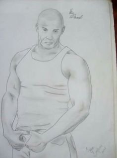 Нарисованный вин дизель