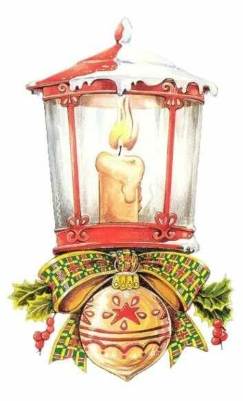 Новогодний фонарь на белом фоне