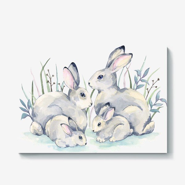 Семья кроликов эскиз