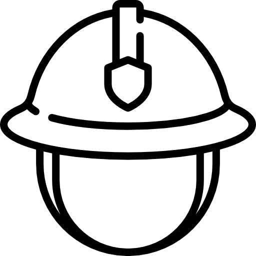 Каска пожарного контур