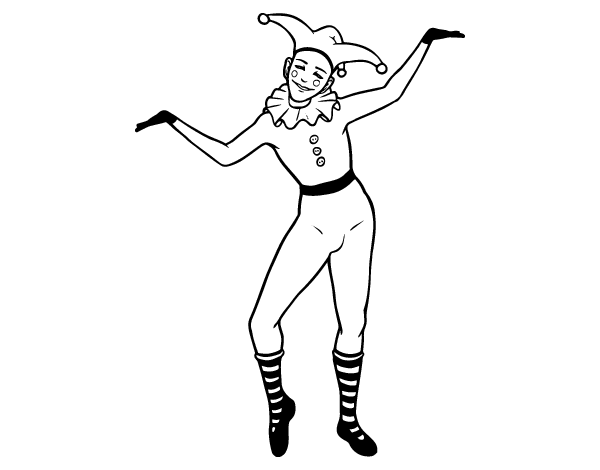 Арлекин раскраска