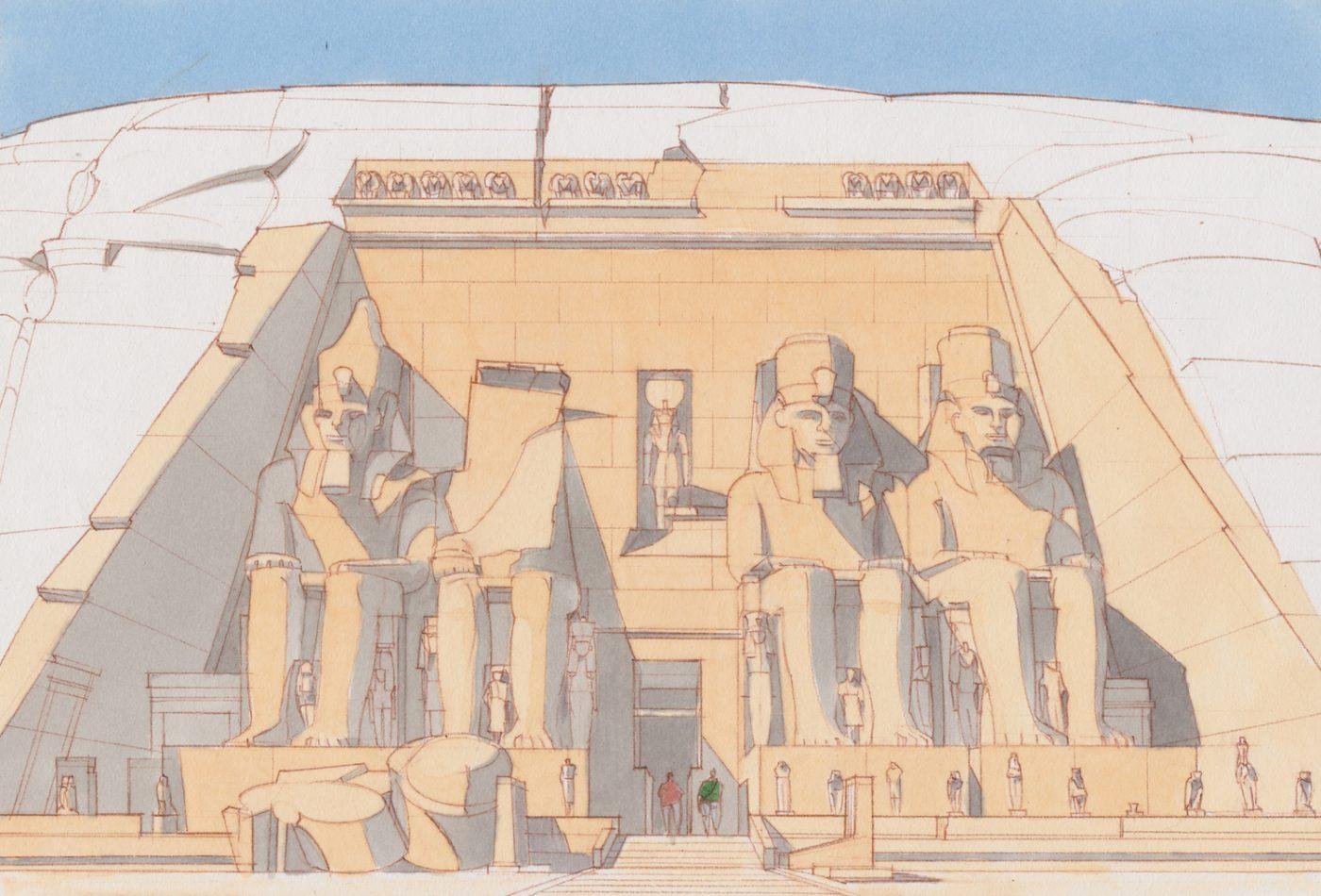 Рисунок на тему архитектура древнего египта