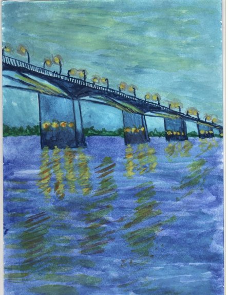 Река Кама рисунок детский