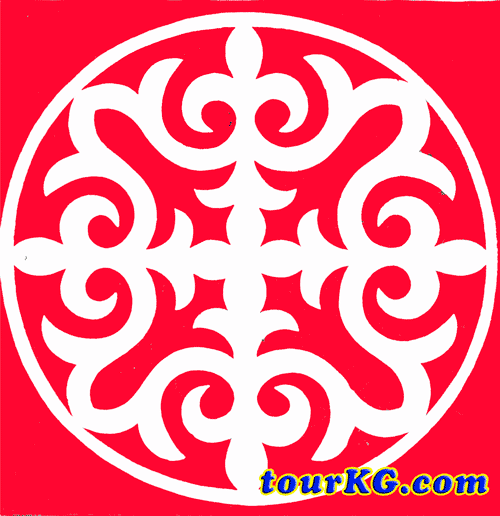 Киргизский узор вектор