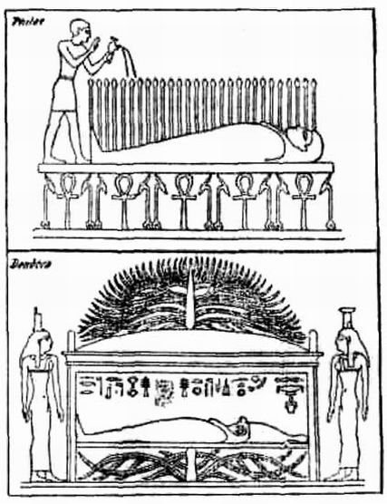 Осирис на саркофаге рисунок