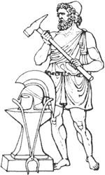 Раскраска боги древней Греции Гефест
