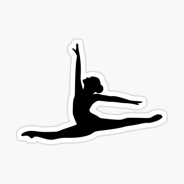 Силуэт гимнастки в прыжке