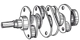 Коленвал двигателя Румо 502 эскиз