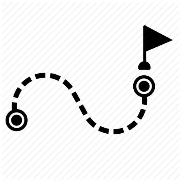 Пунктирная линия маршрут